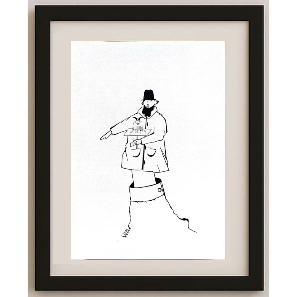 Unknown 43x30cm Orijinal Karikatür Tablo BOD02028