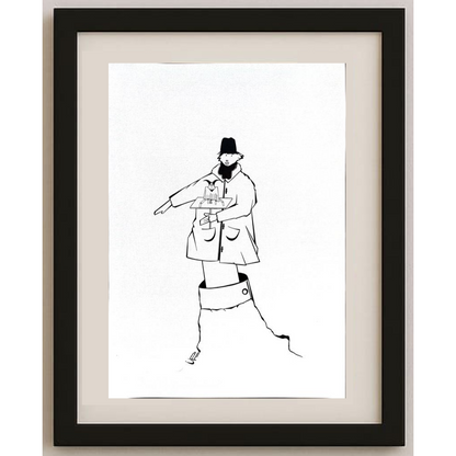 Unknown 43x30cm Orijinal Karikatür Tablo BOD02028