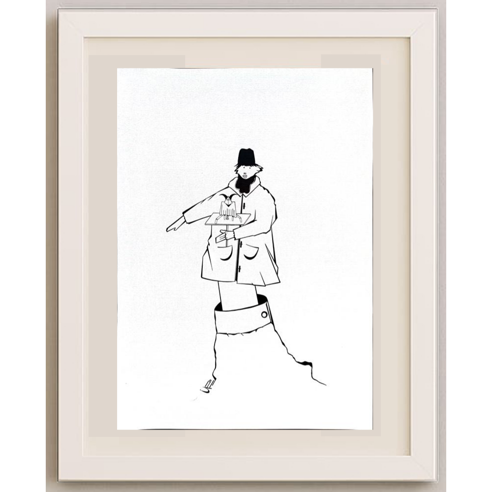 Unknown 43x30cm Orijinal Karikatür Tablo BOD02028