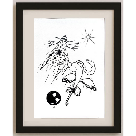 Unknown 43x30cm Orijinal Karikatür Tablo BOD02029