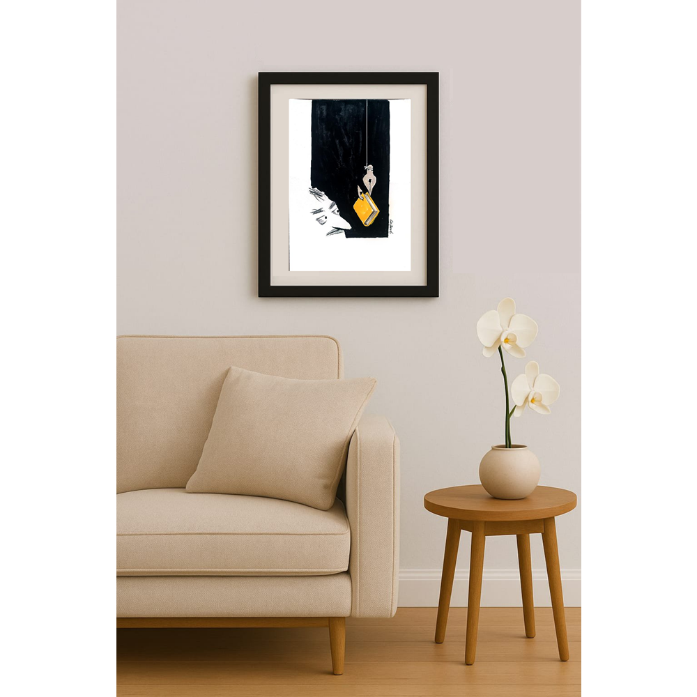 Stojan Dechev 35x25cm Orijinal Karikatür Tablo BOD02035