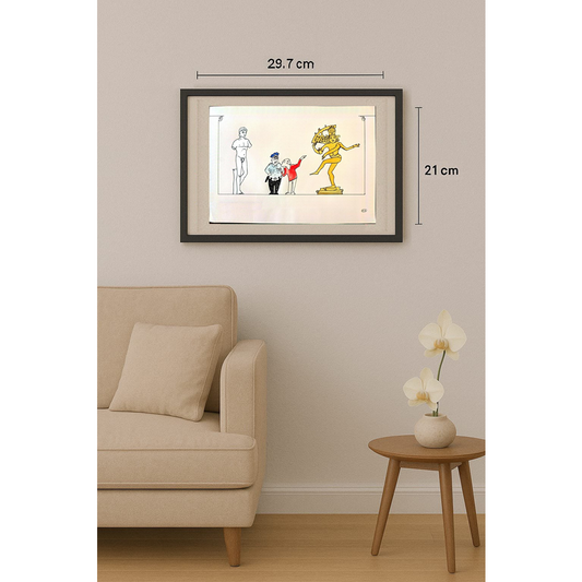 Kokus 29x21cm Orijinal Karikatür Tablo BOD02037