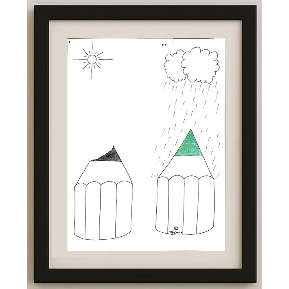 Mostafa Hossein Nia 35c25cm Orijinal Karikatür Tablo BOD02040