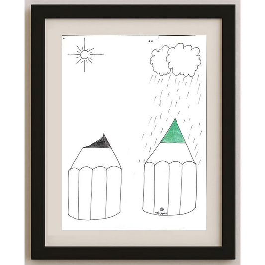 Mostafa Hossein Nia 35c25cm Orijinal Karikatür Tablo BOD02040