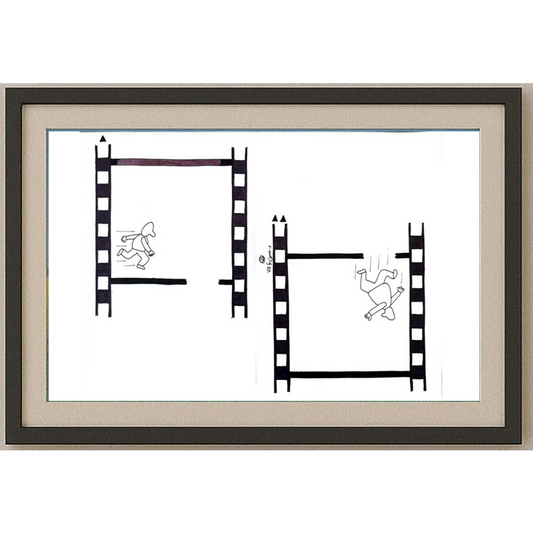 Mostafa Hossein Nia 35c25cm Orijinal Karikatür Tablo BOD02041