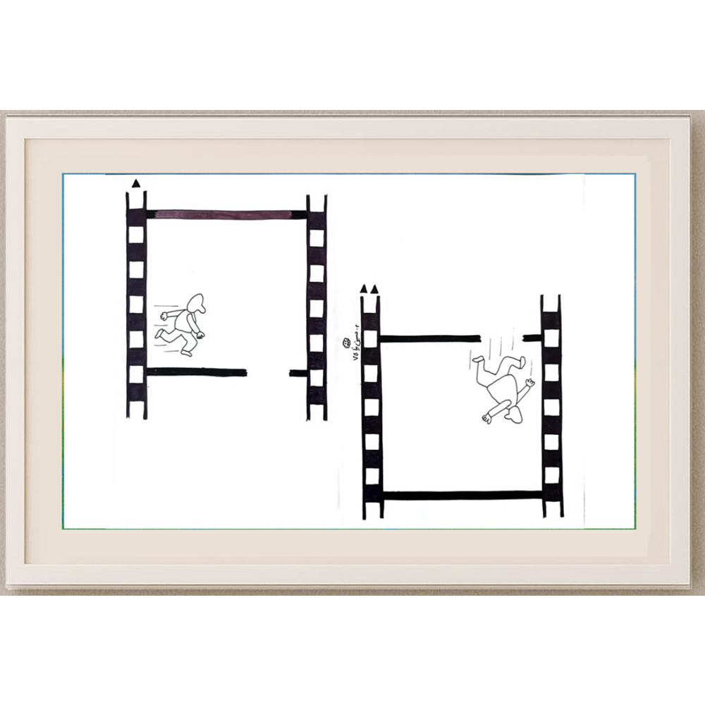 Mostafa Hossein Nia 35c25cm Orijinal Karikatür Tablo BOD02041