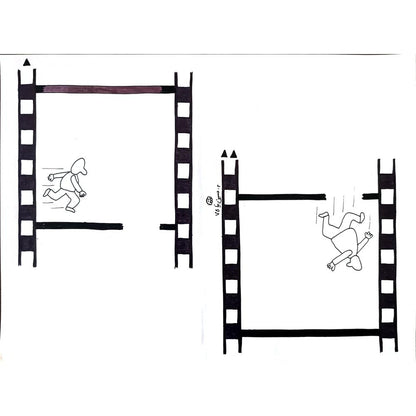 Mostafa Hossein Nia 35c25cm Orijinal Karikatür Tablo BOD02041