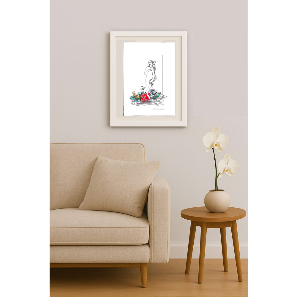 Tode Blazevski 35x25cm Orijinal Karikatür Tablo BOD02044