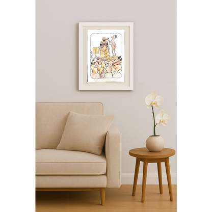 Tode Blazevski 35x25cm Orijinal Karikatür Tablo BOD02055