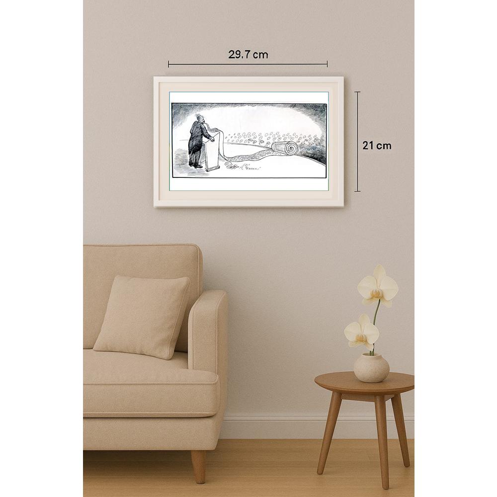 Ali Divandari 29x21cm Orijinal Karikatür BOD02058