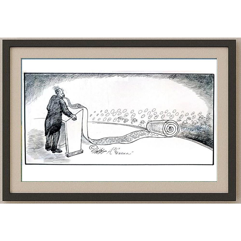 Ali Divandari 29x21cm Orijinal Karikatür BOD02058