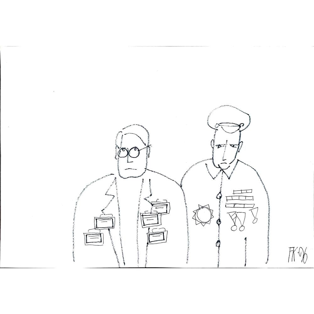 Fedor Kritovak 29x21cm Orijinal Karikatür BOD02066