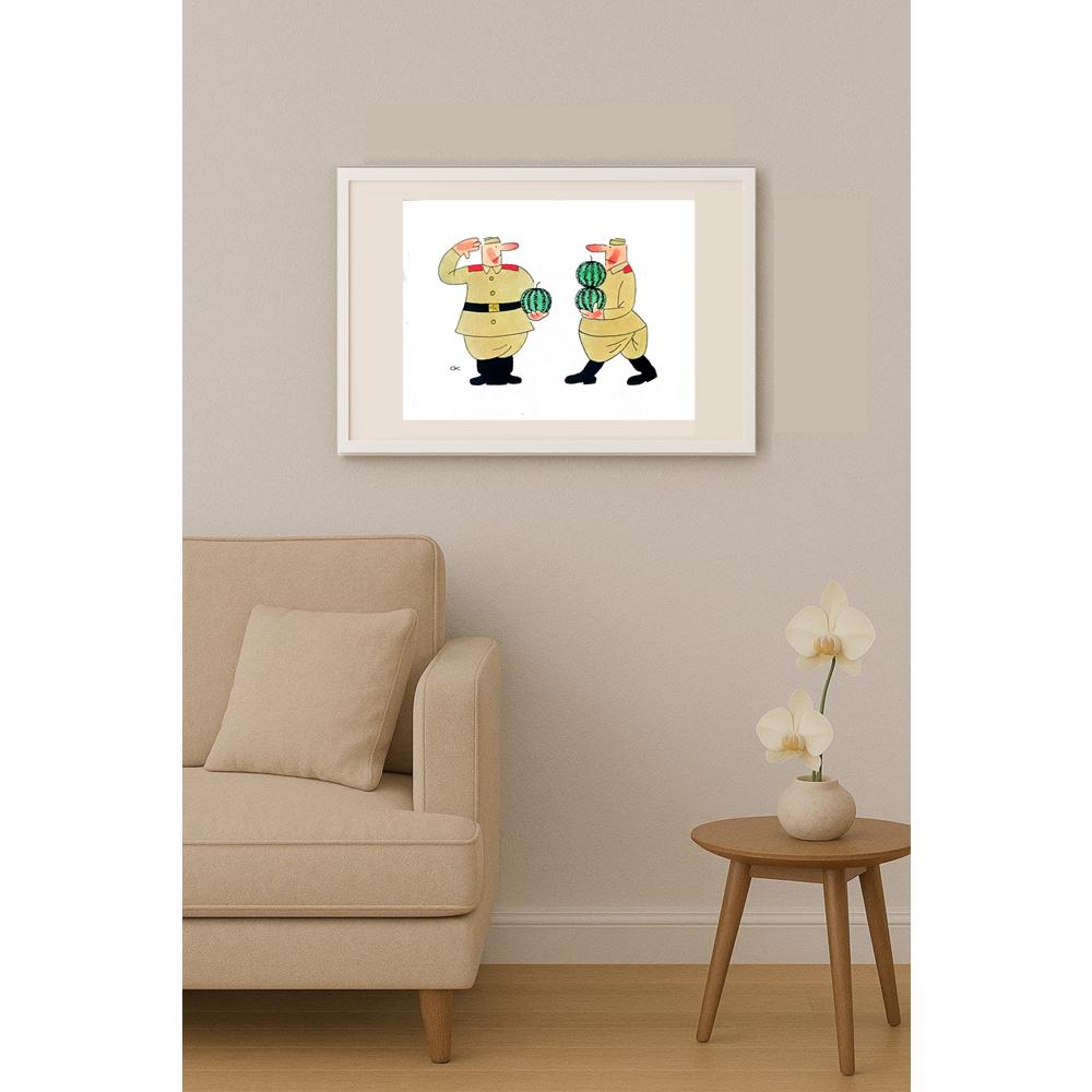 Sergei Koupriy 23x17cm Orijinal Karikatür BOD02070