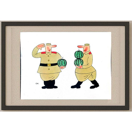 Sergei Koupriy 23x17cm Orijinal Karikatür BOD02070