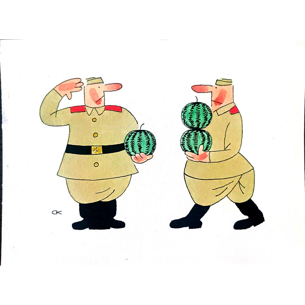 Sergei Koupriy 23x17cm Orijinal Karikatür BOD02070