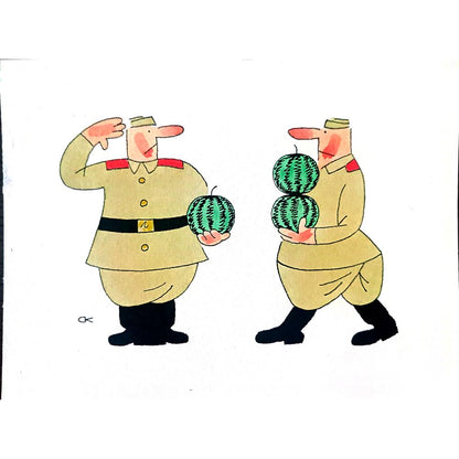 Sergei Koupriy 23x17cm Orijinal Karikatür BOD02070