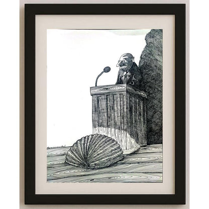 Zdzislaw Romanovski 32x21cm Orijinal Karikatür BOD02071