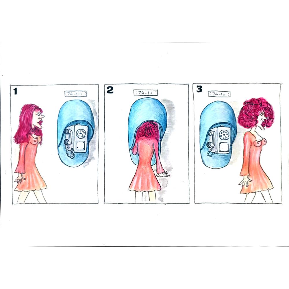 Tsvetomir Veleshky 29x21cm Orijinal Karikatür BOD02074