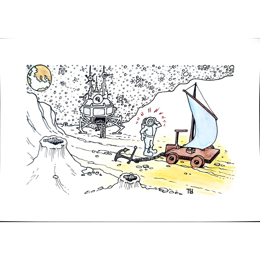 Tomislav Dusanic 29x21cm Orijinal Karikatür BOD02076