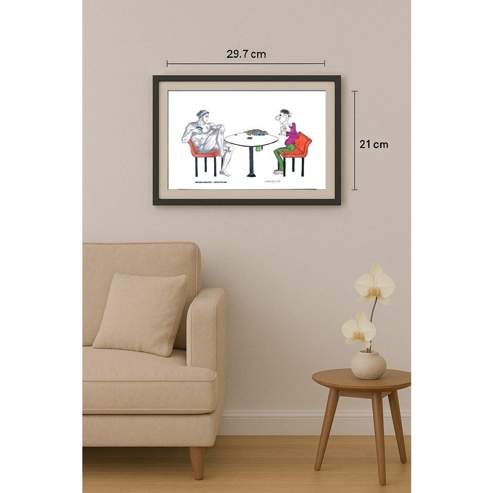 Marina Braovic 29x21cm Orijinal Karikatür BOD02080