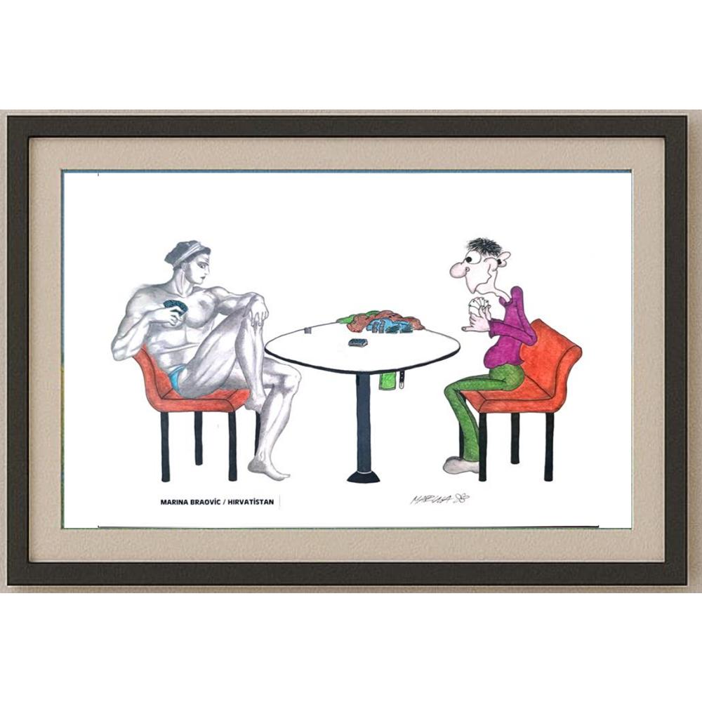 Marina Braovic 29x21cm Orijinal Karikatür BOD02080