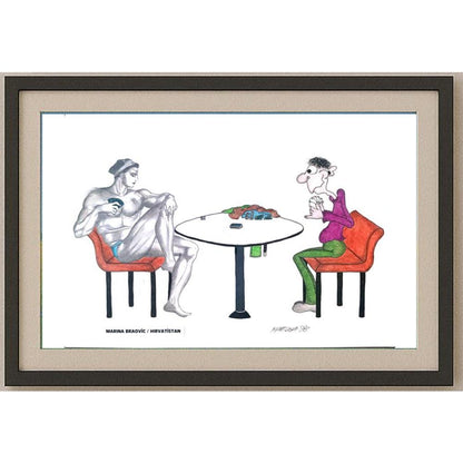 Marina Braovic 29x21cm Orijinal Karikatür BOD02080
