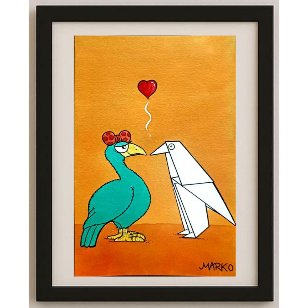 Marco Ramos 21x14cm Orijinal Karikatür BOD02081