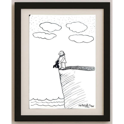 Krstevski Van Zlatko 20x15cm Orijinal Karikatür BOD02085