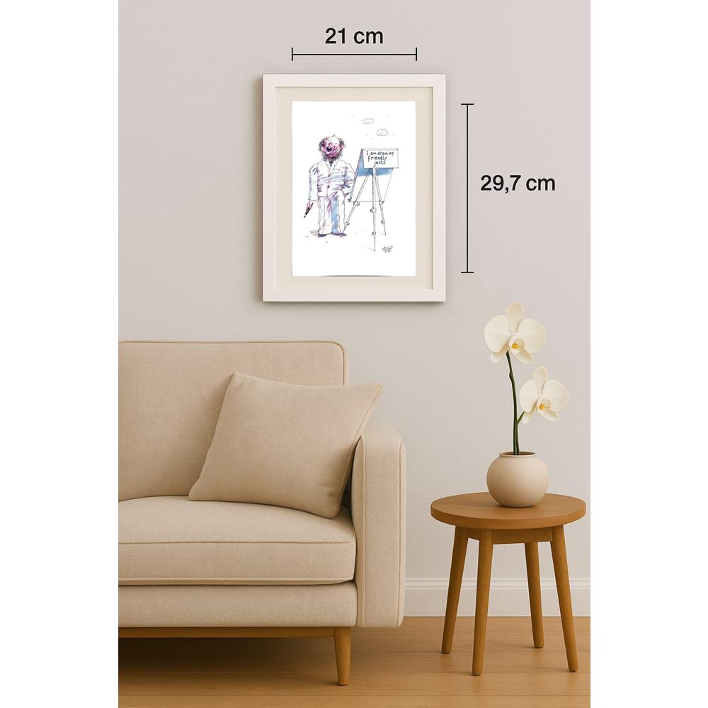 Victor Zujev 29x21cm Orijinal Karikatür BOD02089