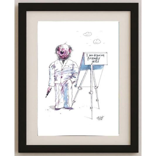 Victor Zujev 29x21cm Orijinal Karikatür BOD02089