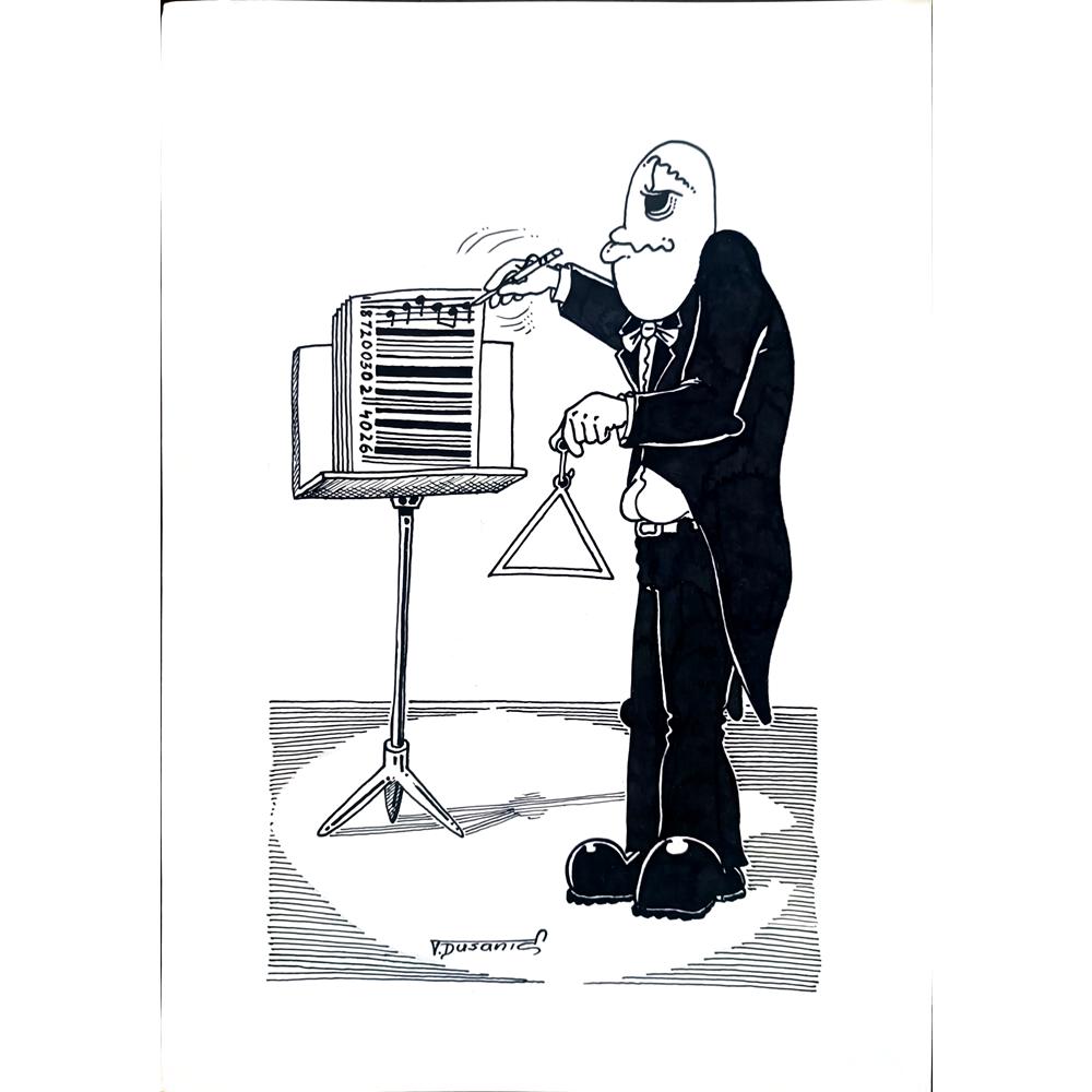 Tomislav Dusanic 29x21cm Orijinal Karikatür BOD02091