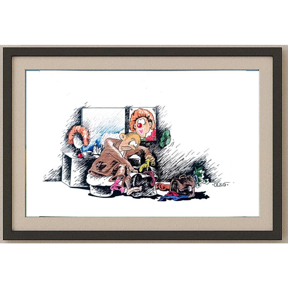 Oleg Loktiev 29x21cm Orijinal Karikatür BOD02097