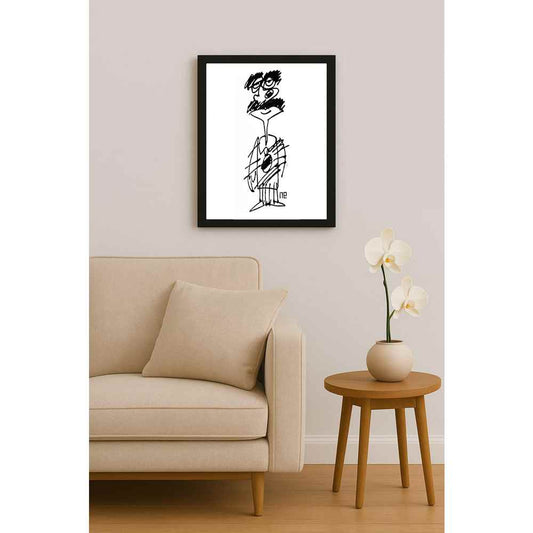 Nezih Danyal Tipler Kişiye Özel Sertifikalı Sınırlı Fine Art Karikatür Baskı NTP00238