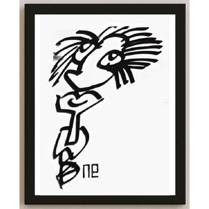 Nezih Danyal Tipler Kişiye Özel Sertifikalı Sınırlı Fine Art Karikatür Baskı NTP00242