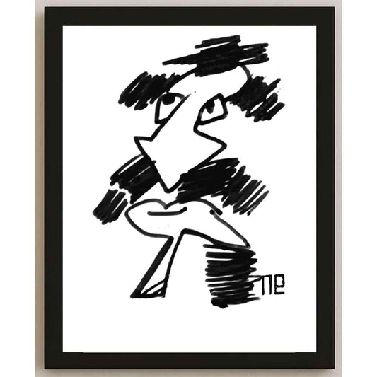 Nezih Danyal Tipler Kişiye Özel Sertifikalı Sınırlı Fine Art Karikatür Baskı NTP00243