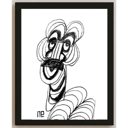 Nezih Danyal Tipler Kişiye Özel Sertifikalı Sınırlı Fine Art Karikatür Baskı NTP00248